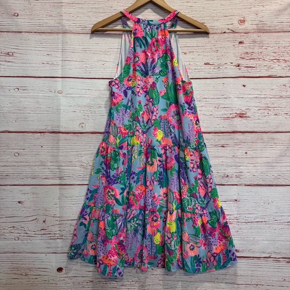 Lilly Pulitzer Carolane Lileeze Halter Swing Dress Multi Me and My Zesty Sz S - Picture 12 of 15